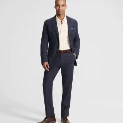 Classic Fit Business-Hose aus Leinenmix für Herren