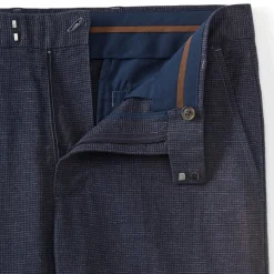 Classic Fit Business-Hose aus Leinenmix für Herren