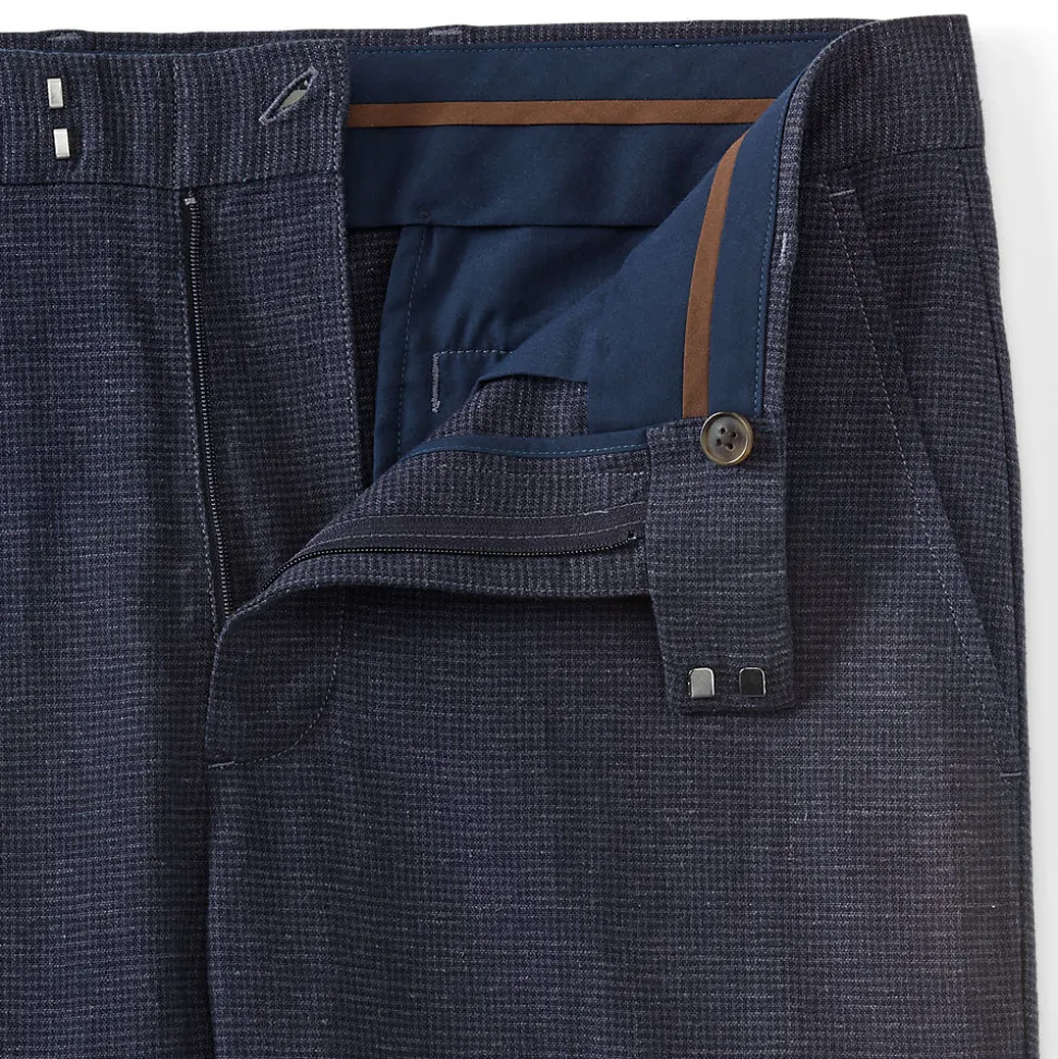 Classic Fit Business-Hose aus Leinenmix für Herren