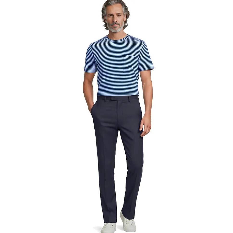 Classic Fit Business-Hose aus Leinenmix für Herren