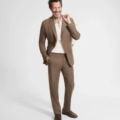 Classic Fit Business-Hose aus Leinenmix für Herren