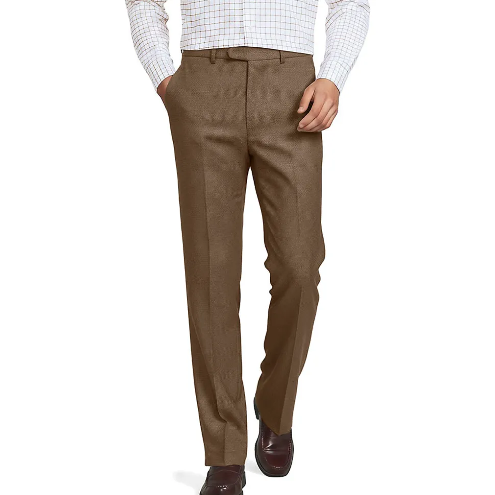 Classic Fit Business-Hose aus Leinenmix für Herren