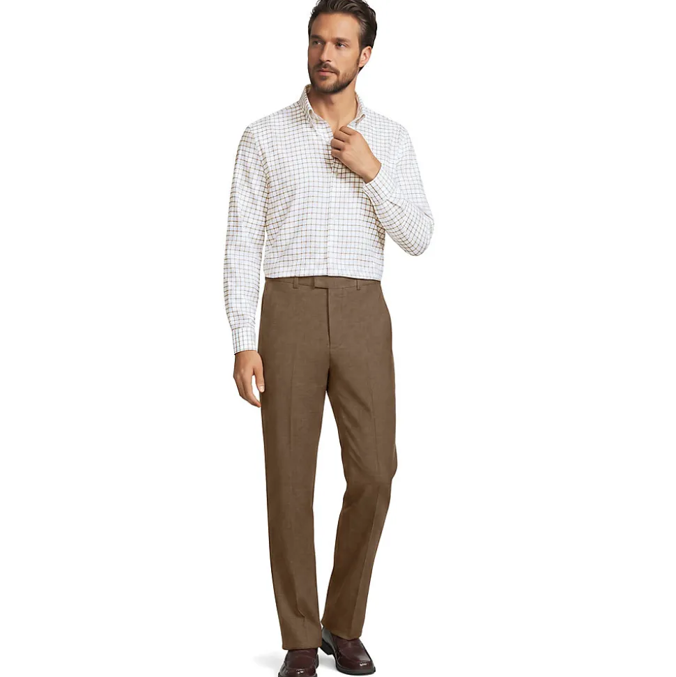 Classic Fit Business-Hose aus Leinenmix für Herren