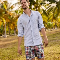 CLASSIC FIT. Buttondown-Kragen. Gemustertes Oxfordhemd