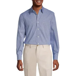 CLASSIC FIT Gemustertes, bügelleichtes Pinpointhemd für Herren