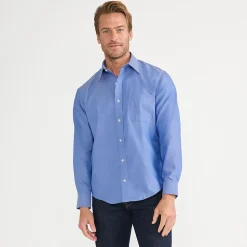 CLASSIC FIT. Klassik-Kragen. Bügelleichtes Pinpointhemd