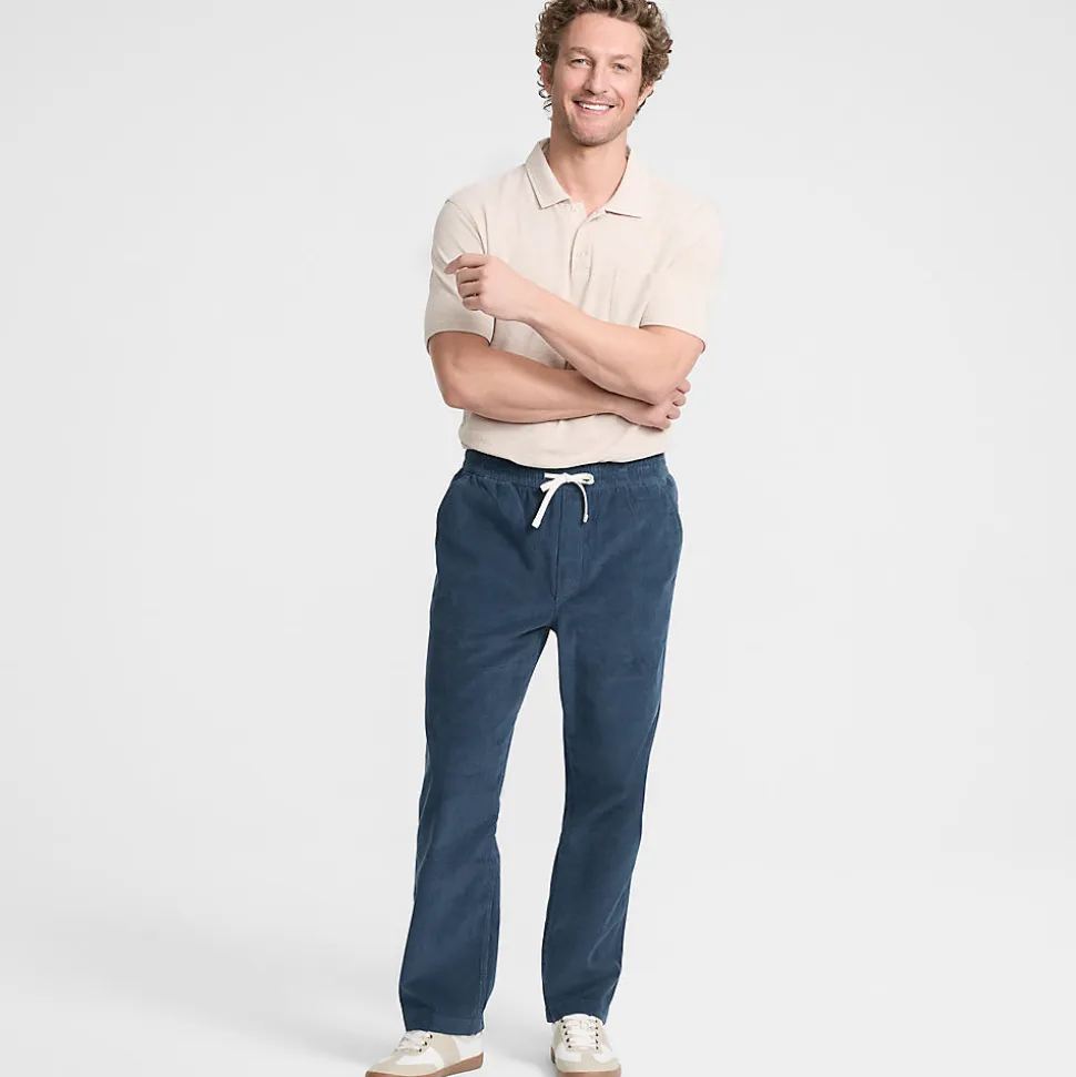 Classic Fit Schlupfbund-Feincordhose für Herren