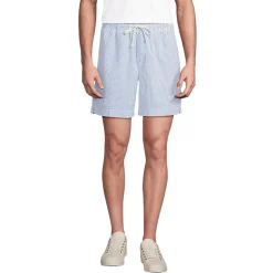 Classic Fit Seersucker-Shorts mit Dehnbund für Herren