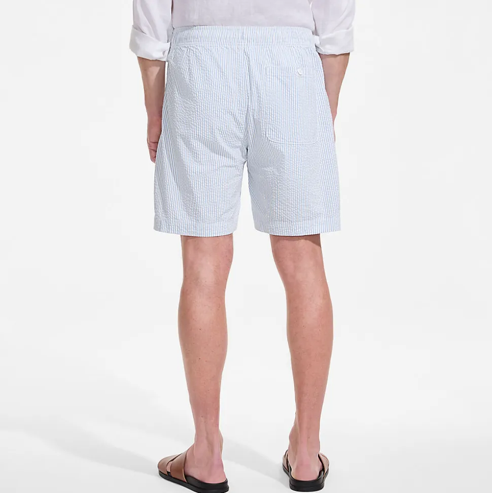 Classic Fit Seersucker-Shorts mit Dehnbund für Herren