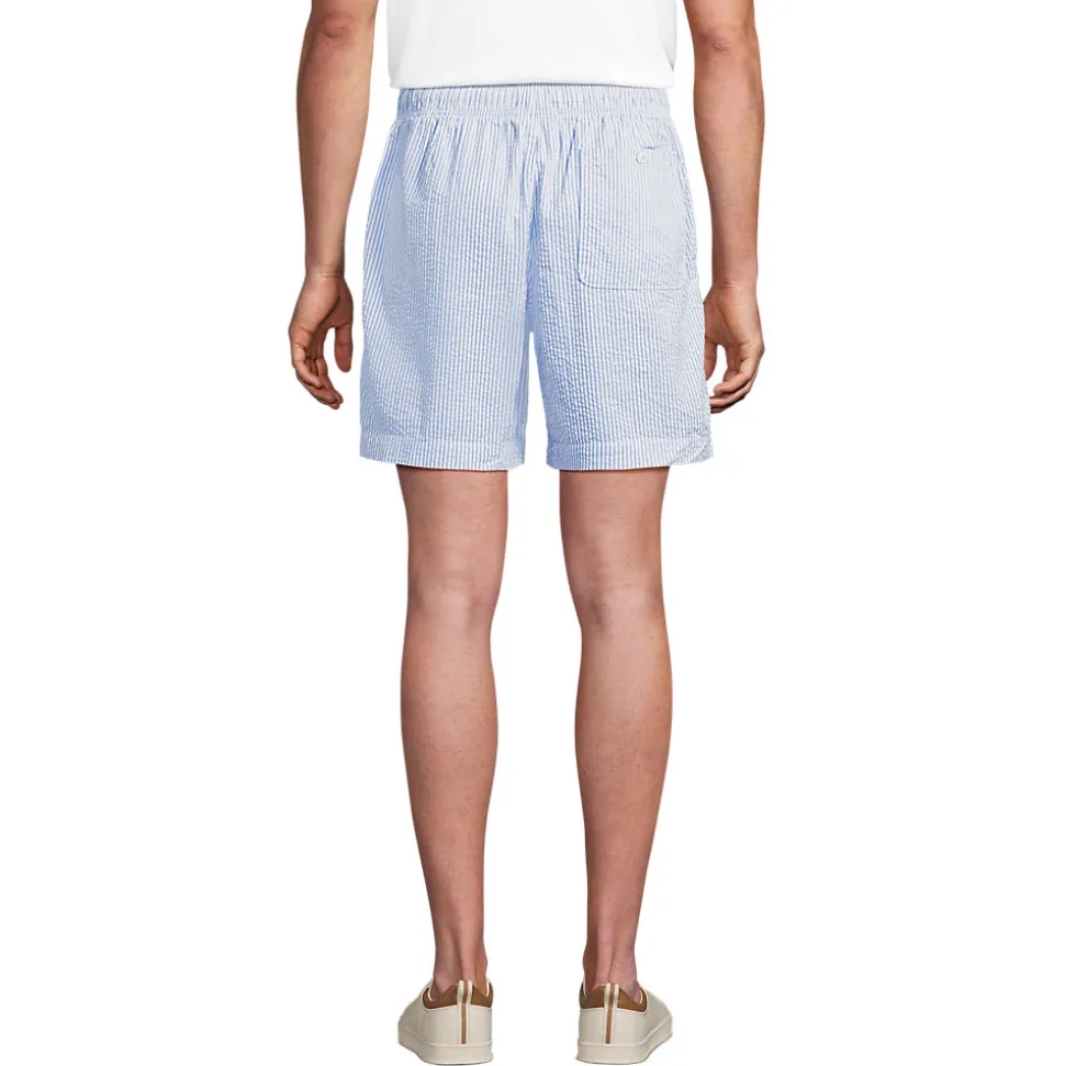 Classic Fit Seersucker-Shorts mit Dehnbund für Herren
