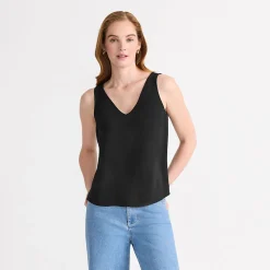 Creaseless Top mit V-Ausschnitt für Damen