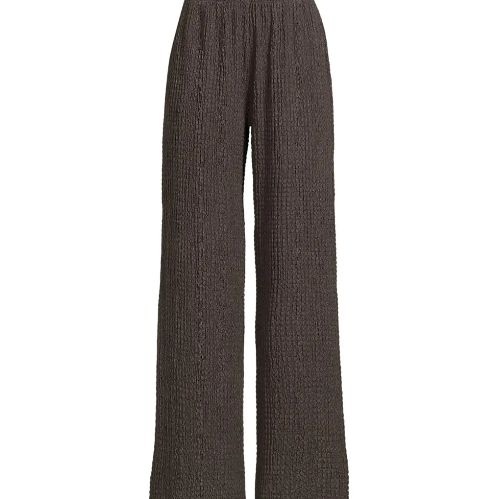 Crinkle-Jerseyhose mit weitem Bein für Damen