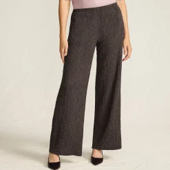 Crinkle-Jerseyhose mit weitem Bein für Damen