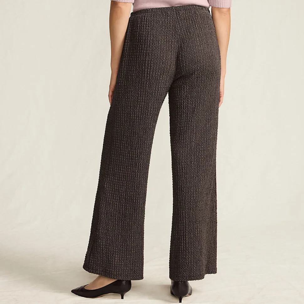 Crinkle-Jerseyhose mit weitem Bein für Damen