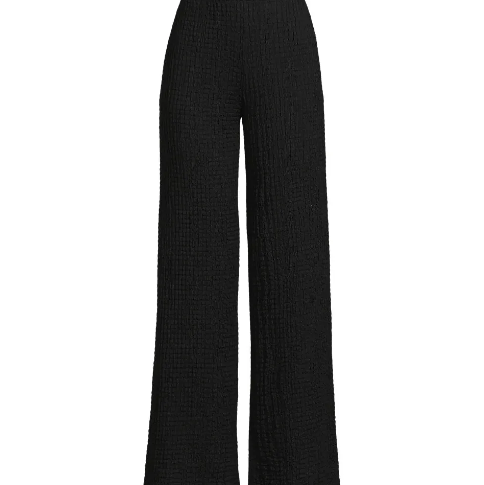 Crinkle-Jerseyhose mit weitem Bein für Damen