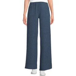 Crinkle-Jerseyhose mit weitem Bein für Damen