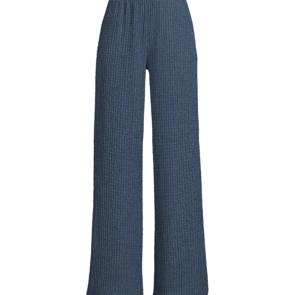 Crinkle-Jerseyhose mit weitem Bein für Damen