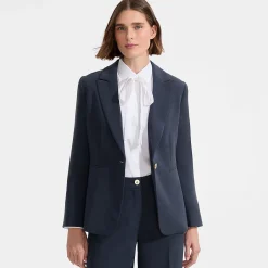 Crêpe-Blazer für Damen