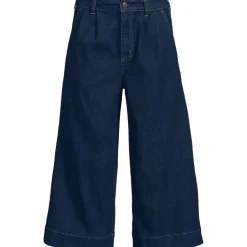 Culotte-Jeans mit Bundfalten Mid Waist für Damen