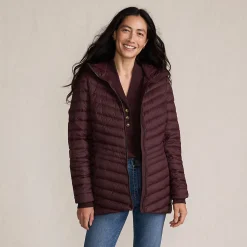 Daunenjacke WANDERWEIGHT Verstaubar Ultraleicht mit Kapuze für Damen