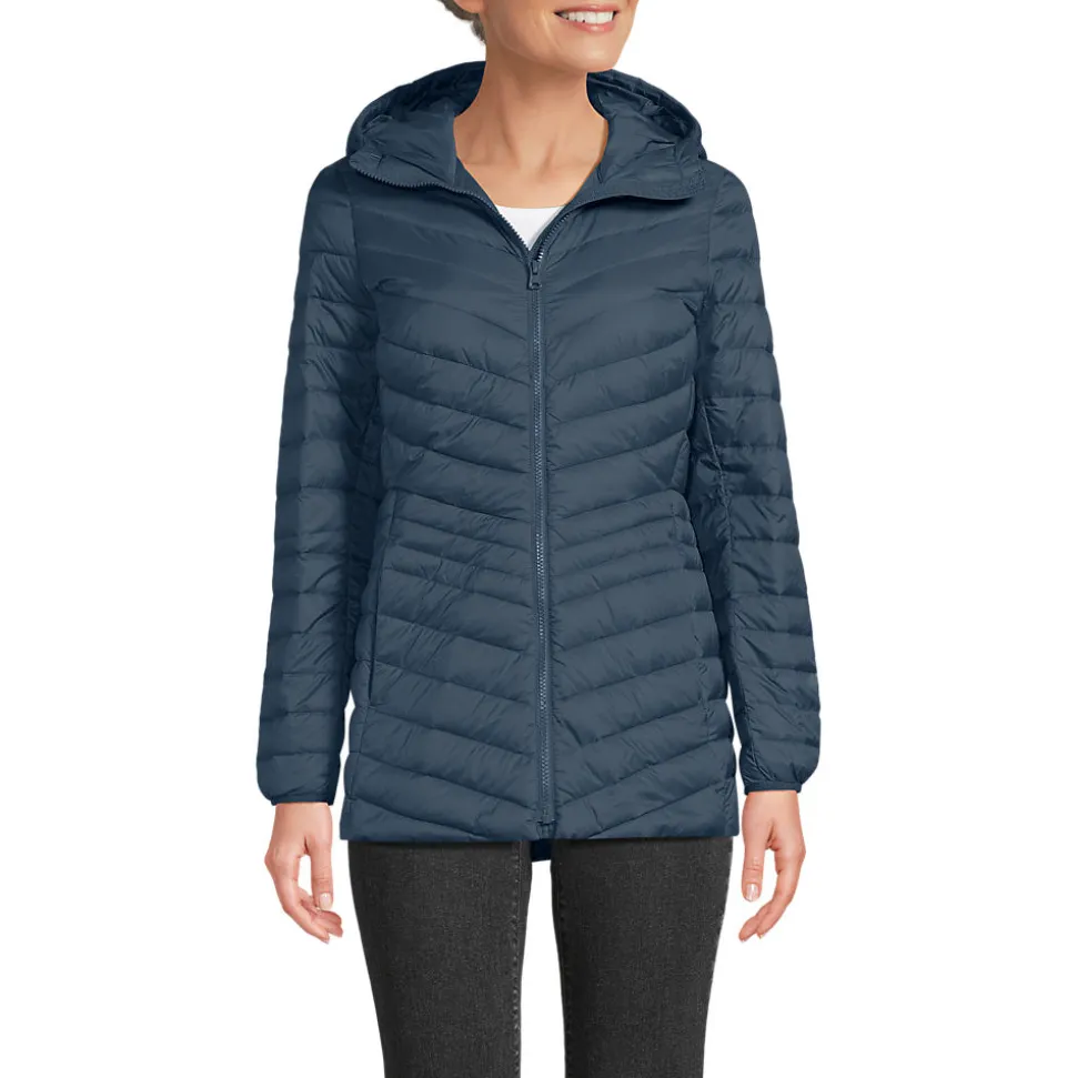Daunenjacke WANDERWEIGHT Verstaubar Ultraleicht mit Kapuze für Damen