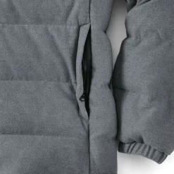 Daunen-Kapuzenjacke in Woll-Optik für Herren