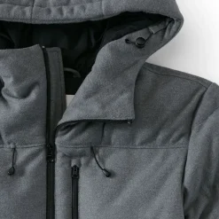 Daunen-Kapuzenjacke in Woll-Optik für Herren