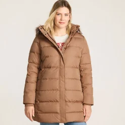 Daunenmantel mit Kapuze für Damen