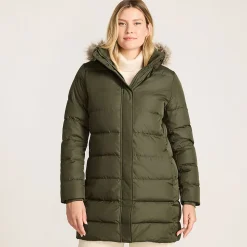Daunenmantel mit Kapuze für Damen