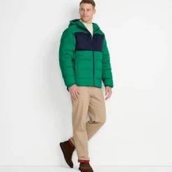 Daunen-Steppjacke mit Kapuze für Herren