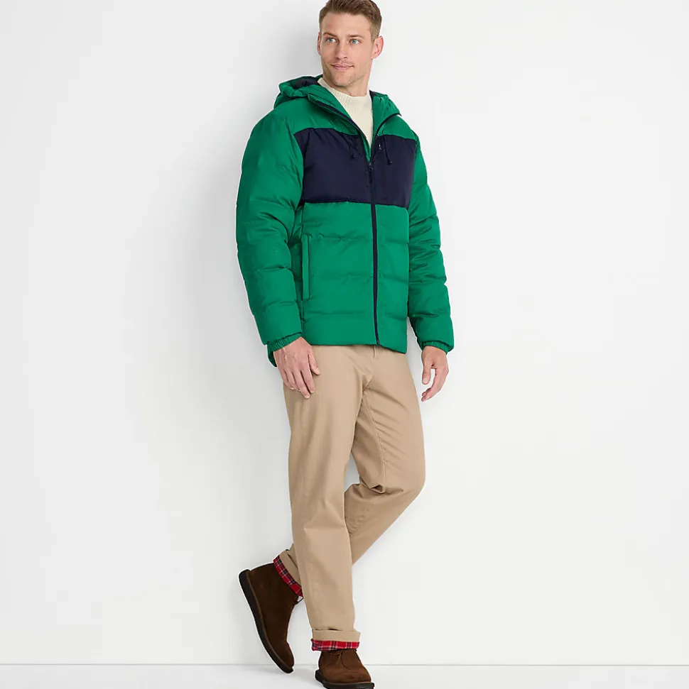 Daunen-Steppjacke mit Kapuze für Herren