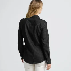 Denim-Bluse mit Stretch für Damen