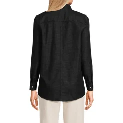 Denim-Bluse mit Stretch für Damen