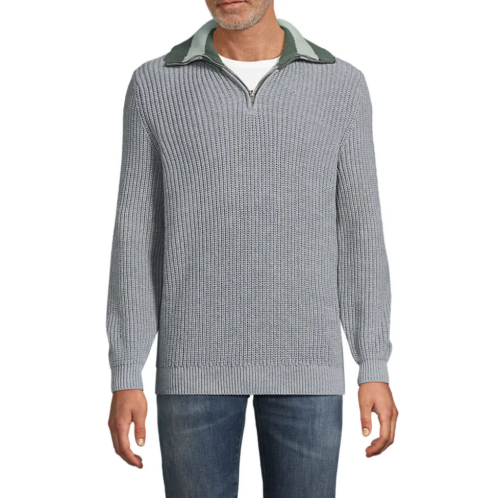 DRIFTER Pullover mit Colorblock-Kragen und Reißverschluss für Herren