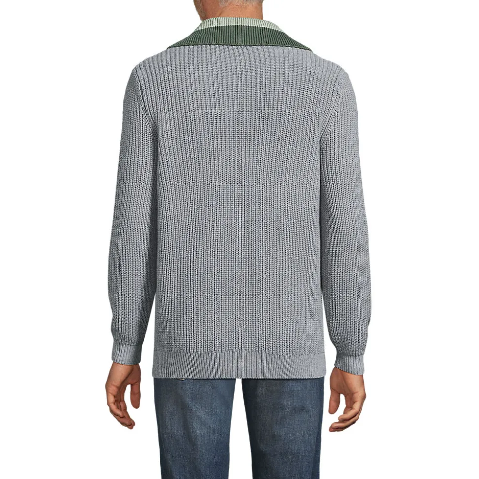 DRIFTER Pullover mit Colorblock-Kragen und Reißverschluss für Herren