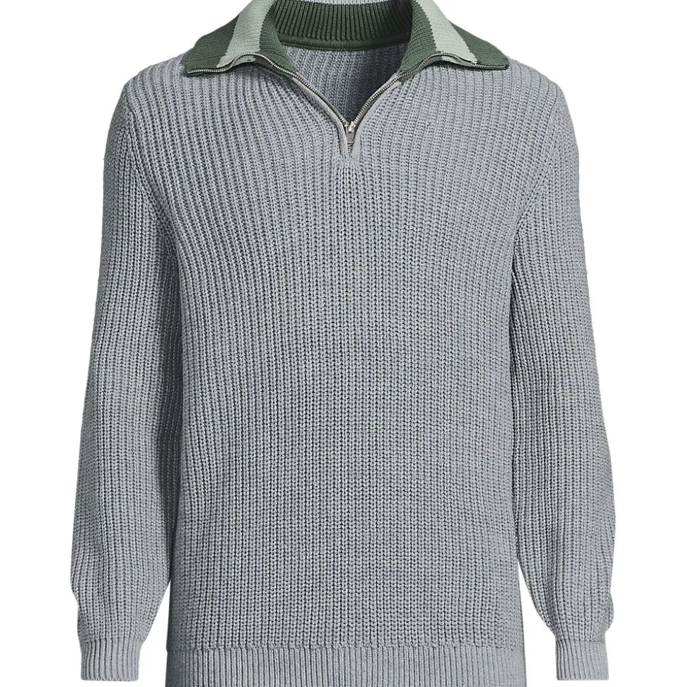 DRIFTER Pullover mit Colorblock-Kragen und Reißverschluss für Herren