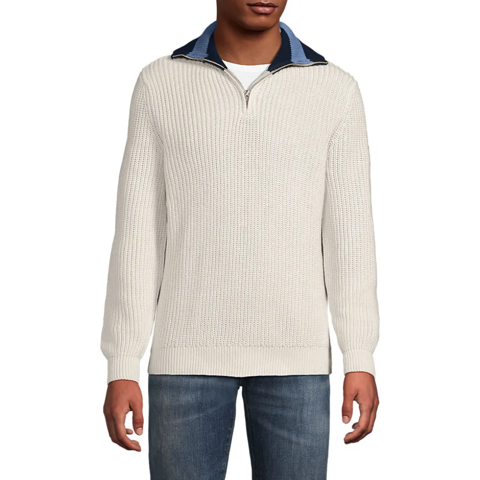 DRIFTER Pullover mit Colorblock-Kragen und Reißverschluss für Herren