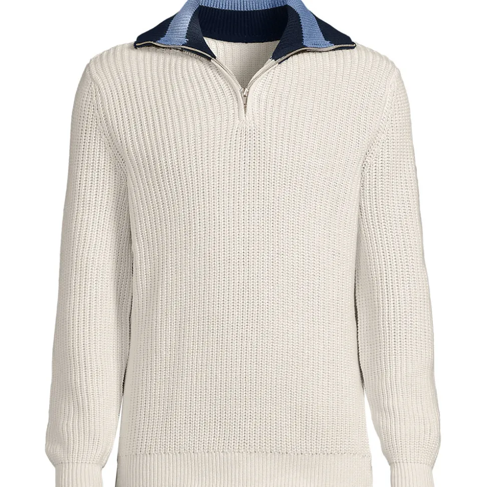 DRIFTER Pullover mit Colorblock-Kragen und Reißverschluss für Herren