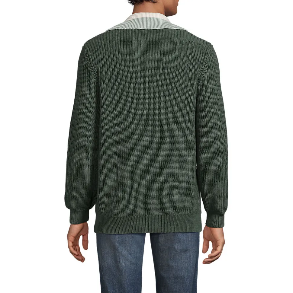 DRIFTER Pullover mit Colorblock-Kragen und Reißverschluss für Herren