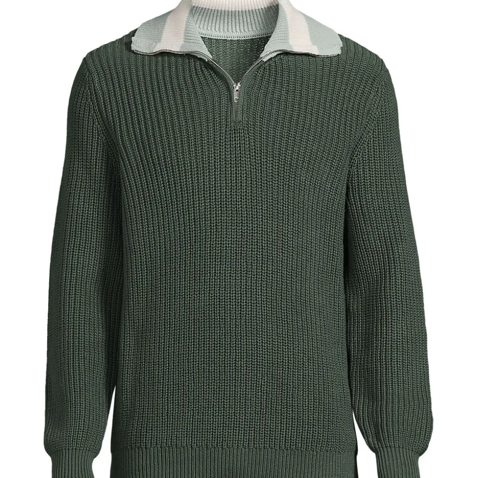 DRIFTER Pullover mit Colorblock-Kragen und Reißverschluss für Herren