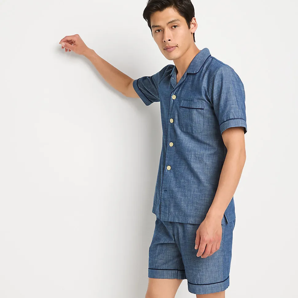 Essenzielle Popelin-Pyjamashorts für Herren