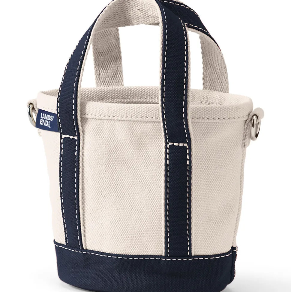 Extrakleine offene Canvas-Tasche für Damen
