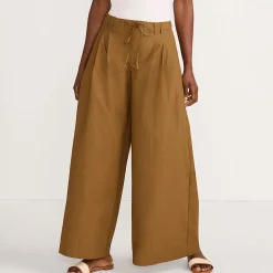 Extraweite Bundfaltenhose aus Baumwoll-Popeline für Damen