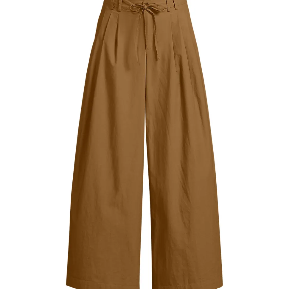 Extraweite Bundfaltenhose aus Baumwoll-Popeline für Damen