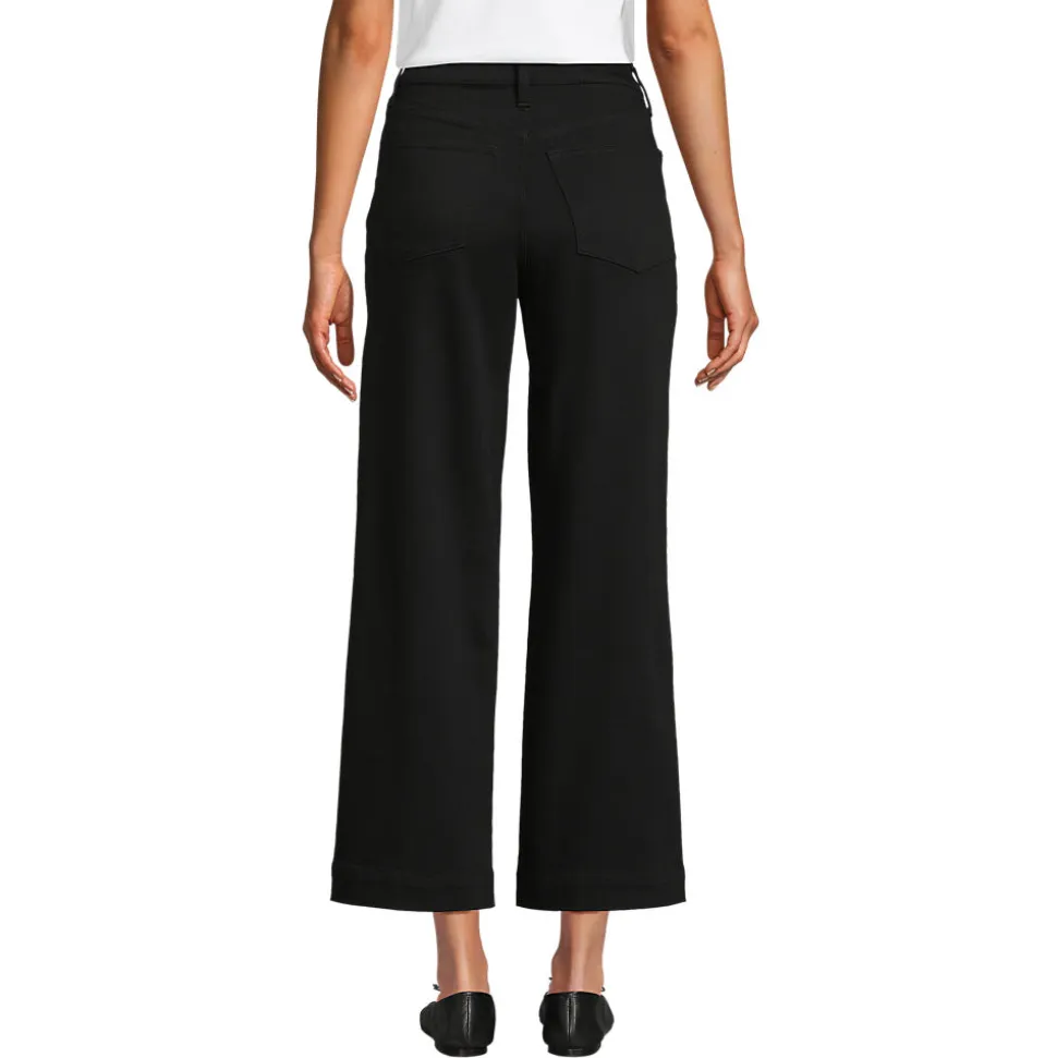 Farbige Culotte-Jeans High Waist
