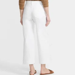 Farbige Culotte-Jeans High Waist