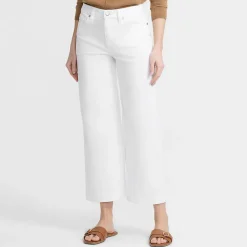 Farbige Culotte-Jeans High Waist