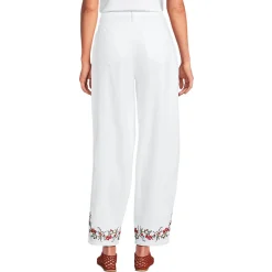 Farbige knöchellange High Waist Barrel-Jeans