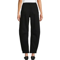 Farbige Soft Denim Relaxte Barrel-Jeans Mid Waist