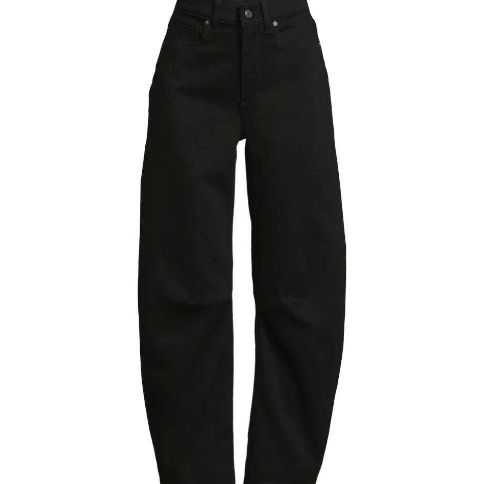 Farbige Soft Denim Relaxte Barrel-Jeans Mid Waist